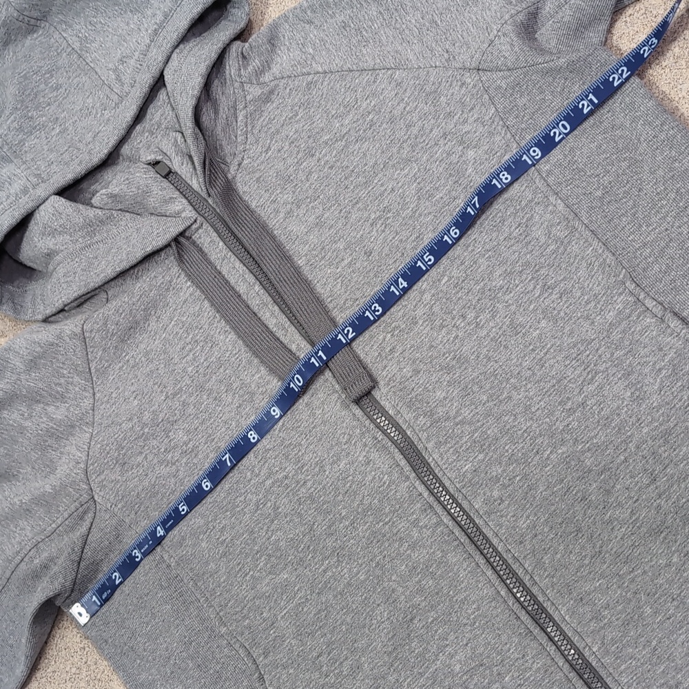Eddie Bauer full zip hoodie sweatshirt jacket, gray, women's XL, thumb holes - Picture 8 of 14